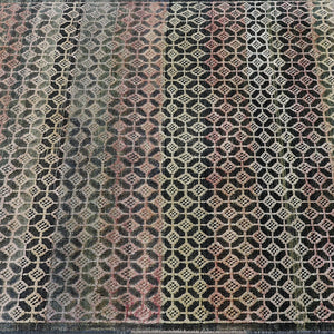 Multicolored Alchemy Contemporary Wool Silk Blend Runner - 3' x 12'6" - hover