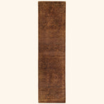 Brown Alchemy Traditional Silk Runner - 3'4" x 12'9"
