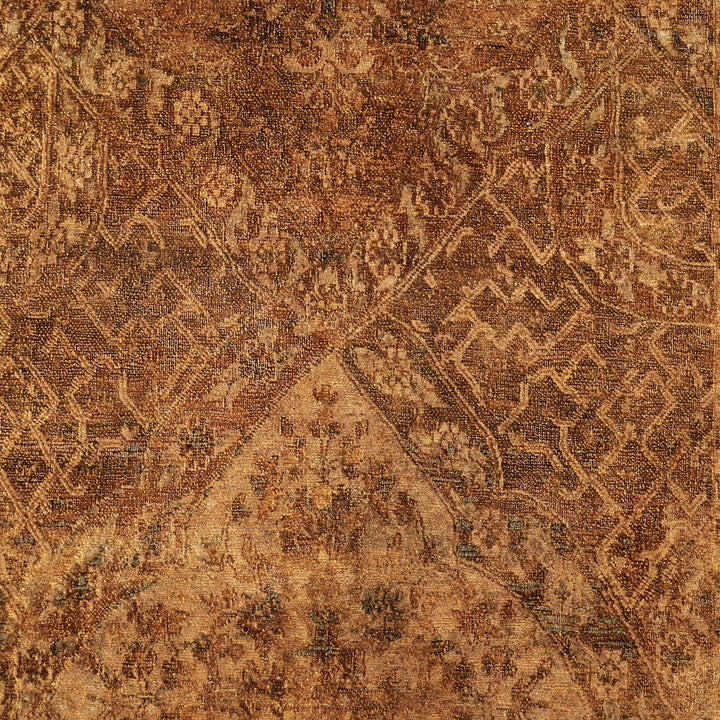 Brown Alchemy Traditional Silk Runner - 3'4" x 12'9"