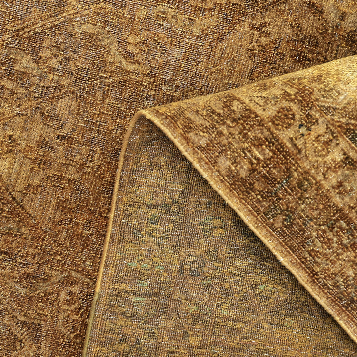 Brown Alchemy Traditional Silk Runner - 3'4" x 12'9"