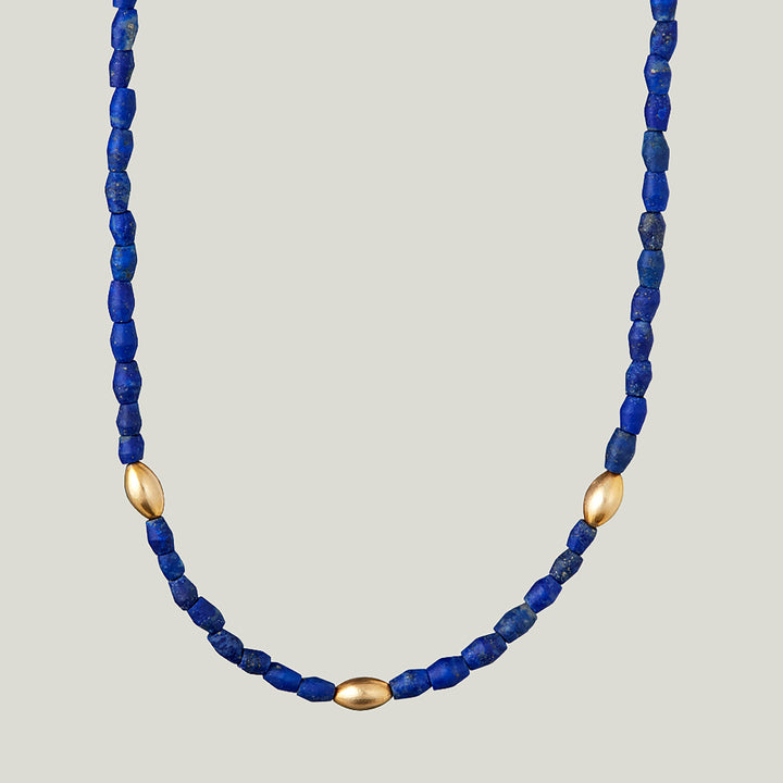 Beaded Lapis Necklace
