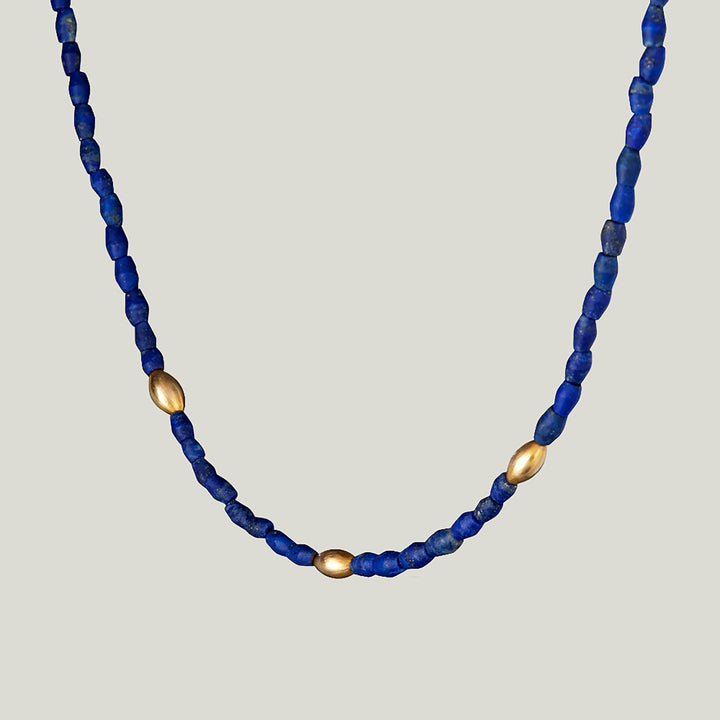 Beaded Lapis Necklace