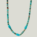 Green Turquoise Heishi Beaded Necklace