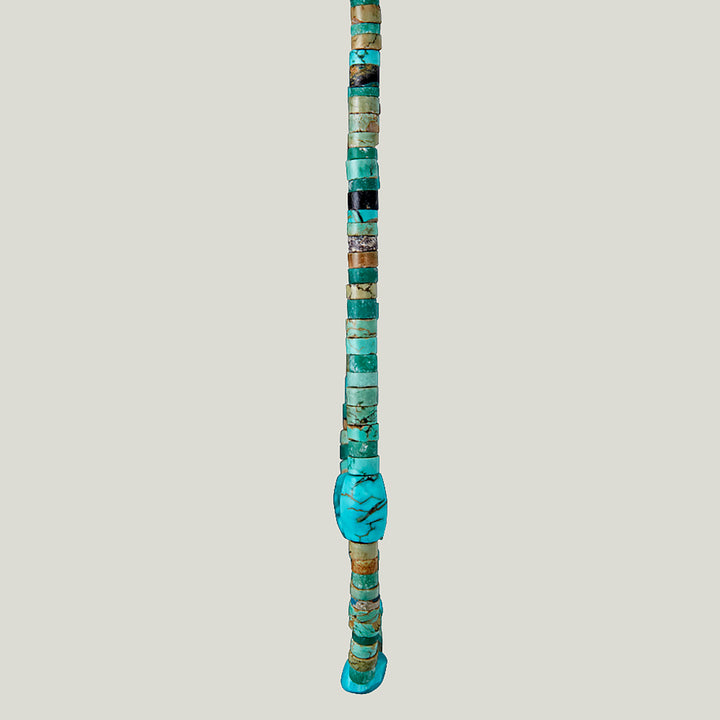 Green Turquoise Heishi Beaded Necklace
