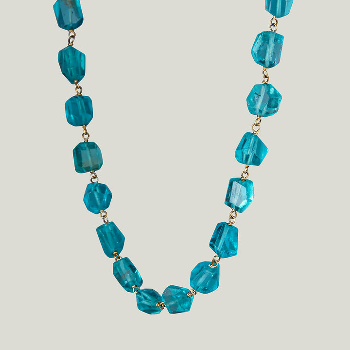 Beaded Apatite Nugget Necklace
