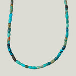 Mini Barrel Multi-Turquoise Beaded Necklace