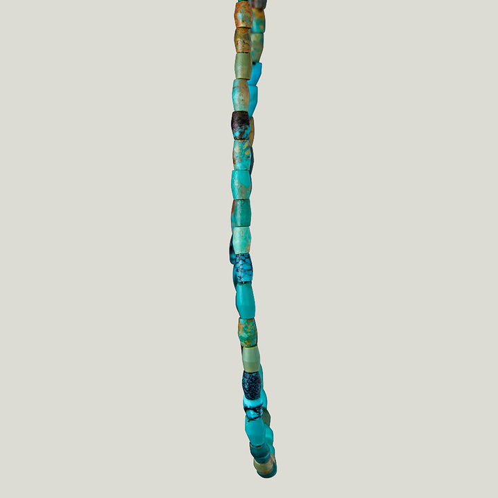 Mini Barrel Multi-Turquoise Beaded Necklace