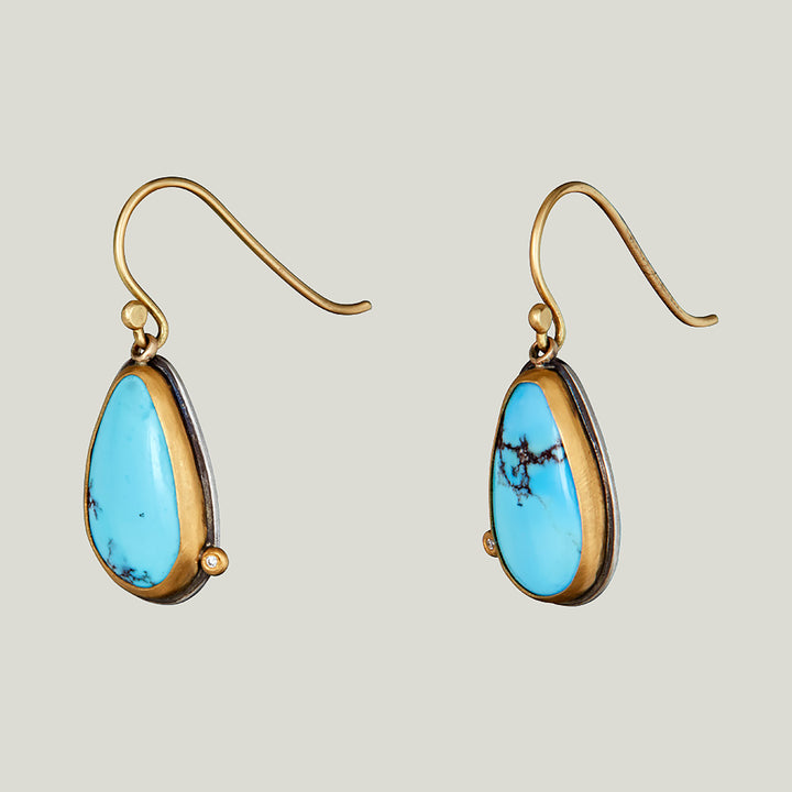 Bright Turquoise Drop Earrings
