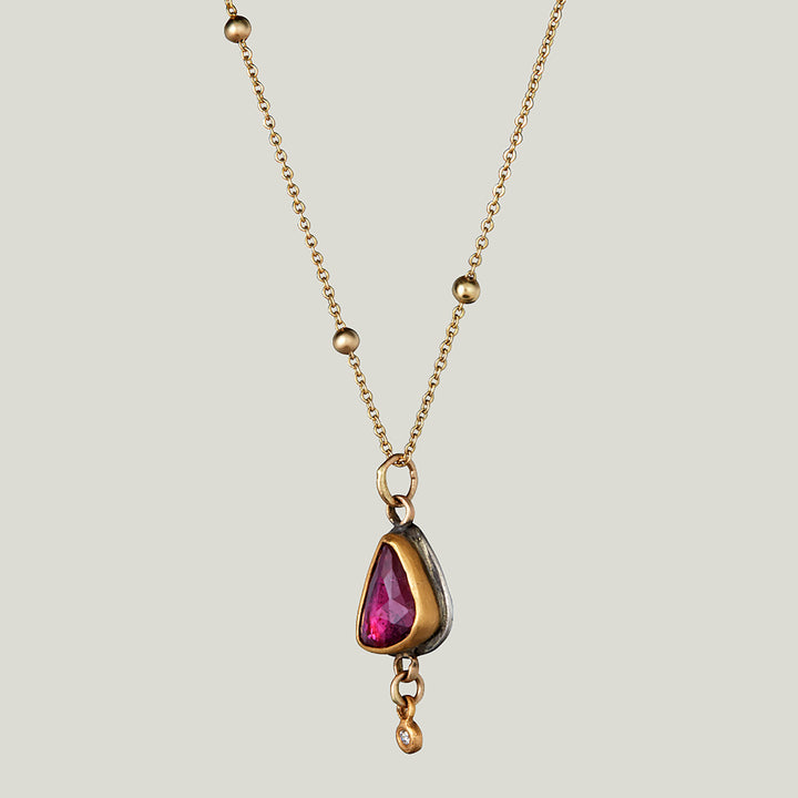 Rosecut Ruby Necklace
