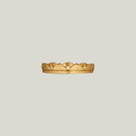 18K Yellow Gold Scalloped Diamond Band