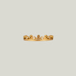 18K Yellow Gold Spaced Side Diamond Band