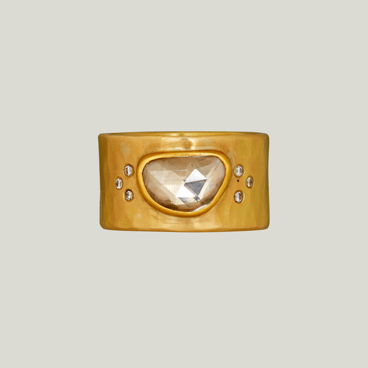 18K Yellow Gold Extra Wide Gold Band