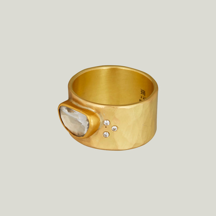 18K Yellow Gold Extra Wide Gold Band
