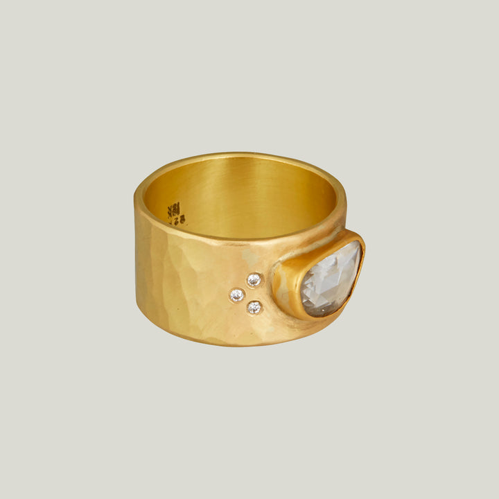 18K Yellow Gold Extra Wide Gold Band