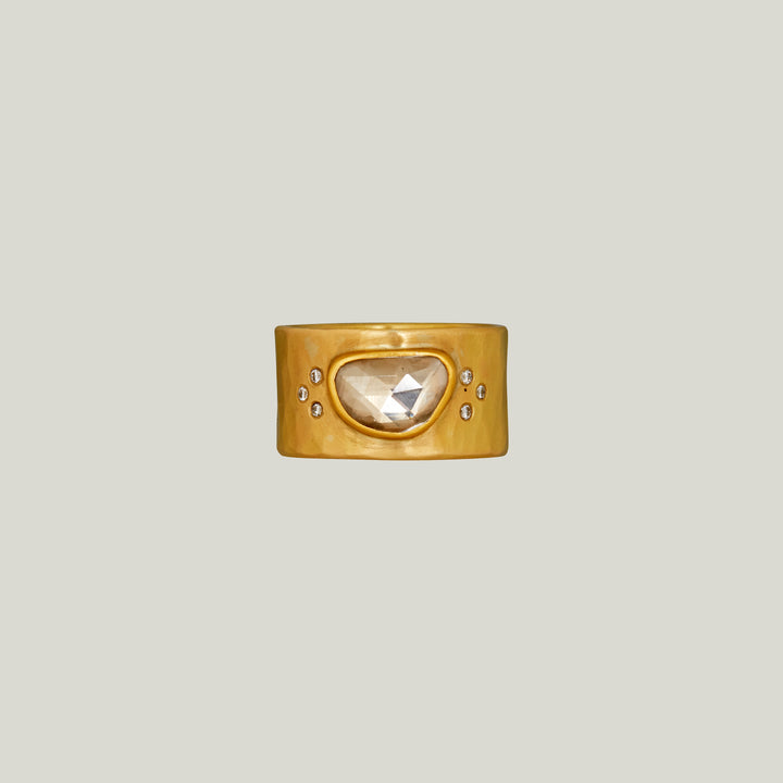 18K Yellow Gold Extra Wide Gold Band