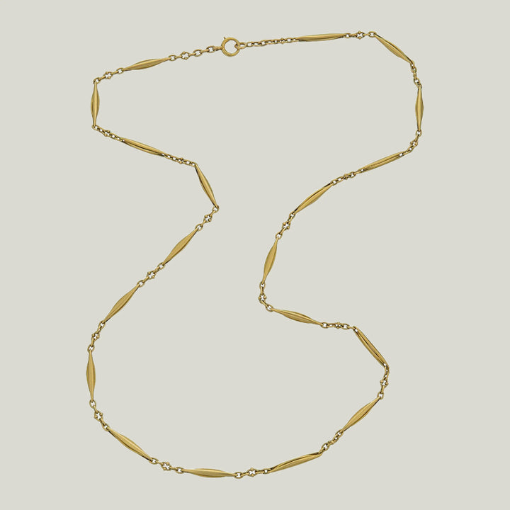 Antique 18KYG Fancy Link Chain w/ Newer Clasp