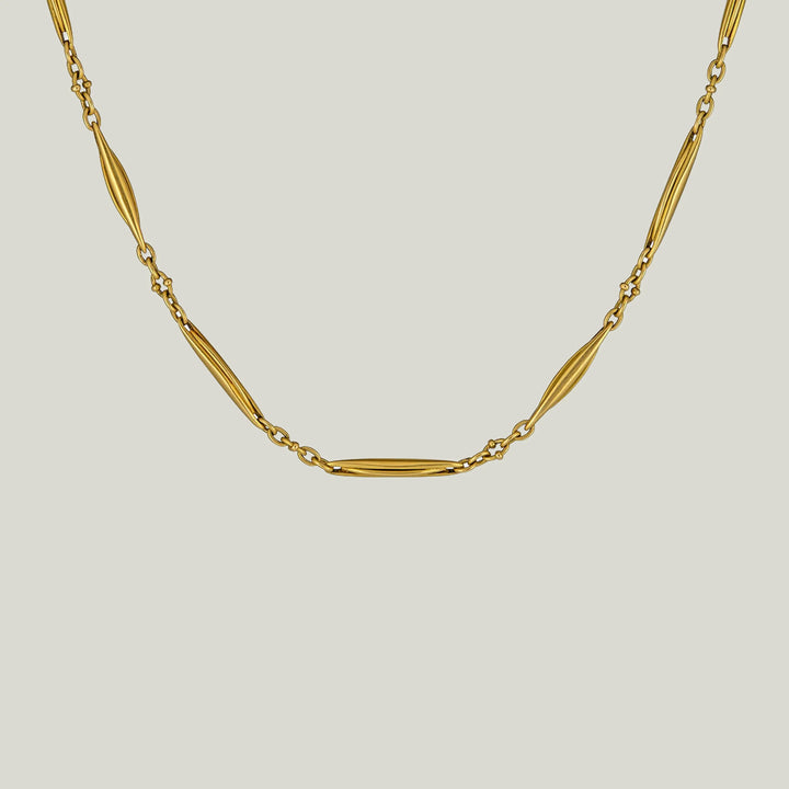 Antique 18KYG Fancy Link Chain w/ Newer Clasp