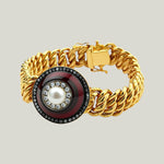 Victorian Pearl, Diamond, and Glass Chain Bracelet