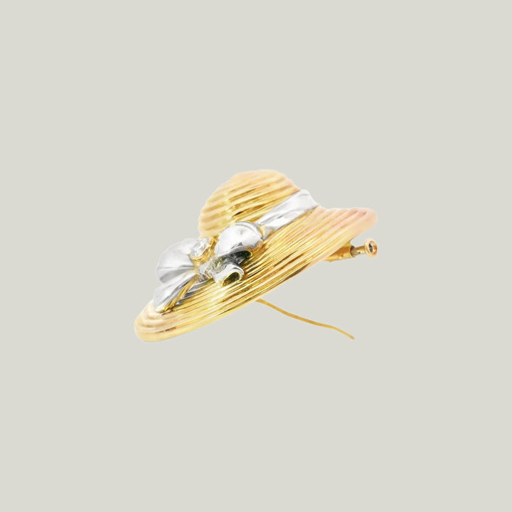 18k Yellow Gold Van Cleef & Arpels 1980s Whimsical Diamond Pin