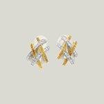 Platinum, Gold, Diamond, Yellow Sapphire, and Pearl Earrings