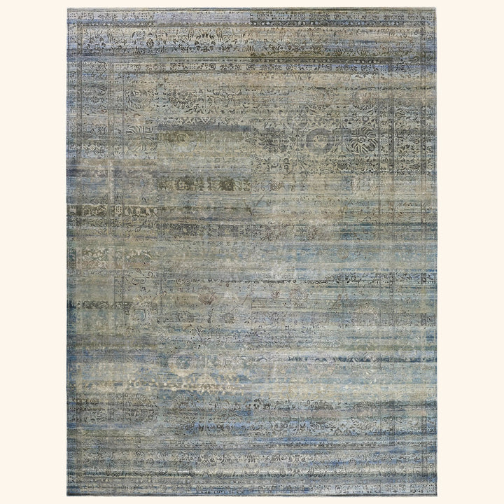 Grey Alchemy Traditional Wool Silk Blend Rug - 12' x 17'