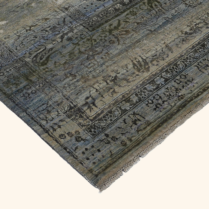 Grey Alchemy Traditional Wool Silk Blend Rug - 12' x 17'