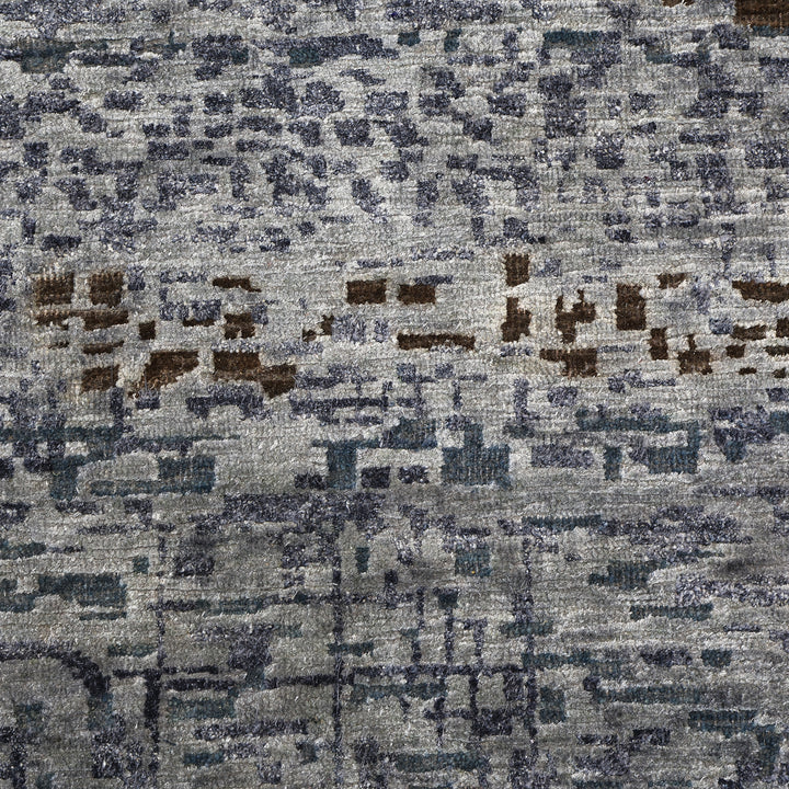 Blue Alchemy Textured Wool Silk Rug - 9' x 12'