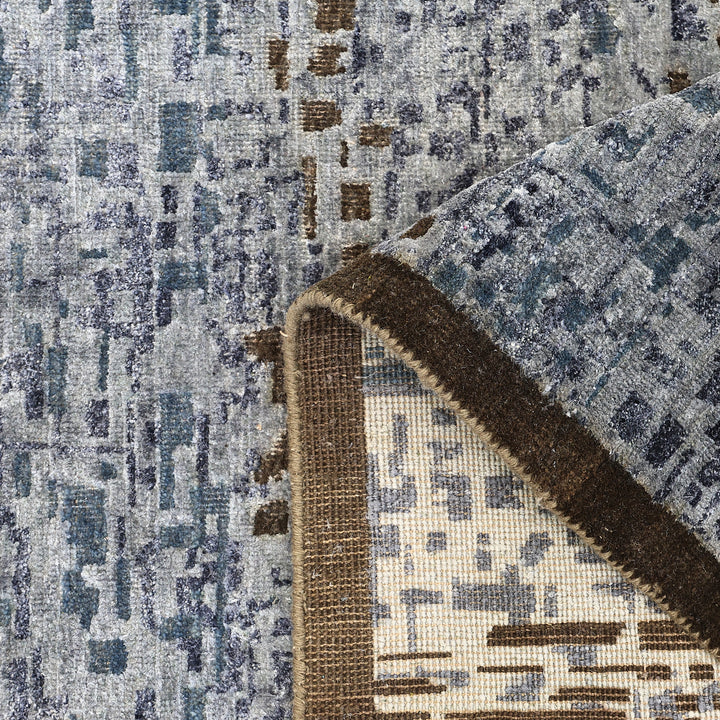 Blue Alchemy Textured Wool Silk Rug - 9' x 12'