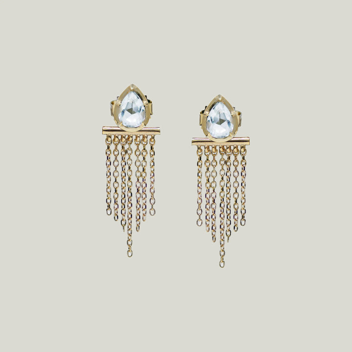 Mélia Fringe Pear Studs