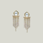 Mélia Fringe Pear Studs