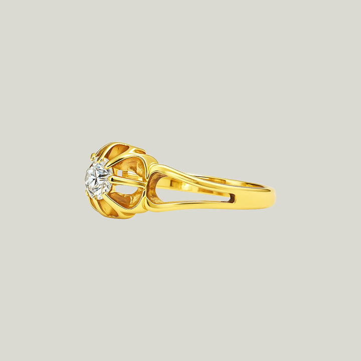 Victorian 18K Yellow Gold 0.3 ct. Diamond ring