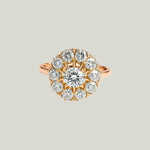 Victorian 18KYG 0.45 ct. Diamond Cocktail Ring