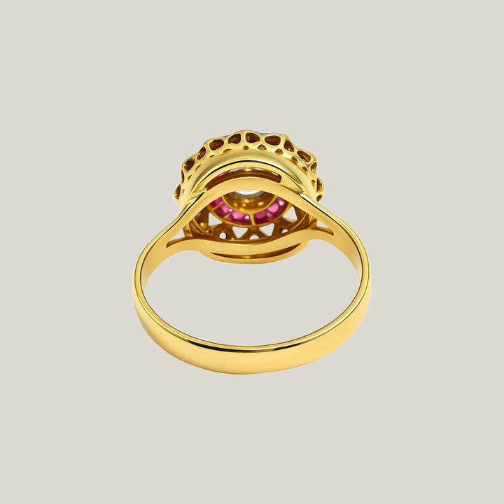 Belle Epoque 18KYG 0.55 ct. Diam, Ruby Cocktail Ring