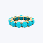 18KYG Turquoise Wedding Band