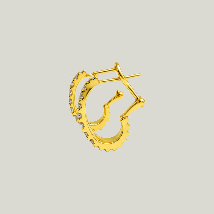1980s 14KYG 1.6 ct. TW Diamond Hoops