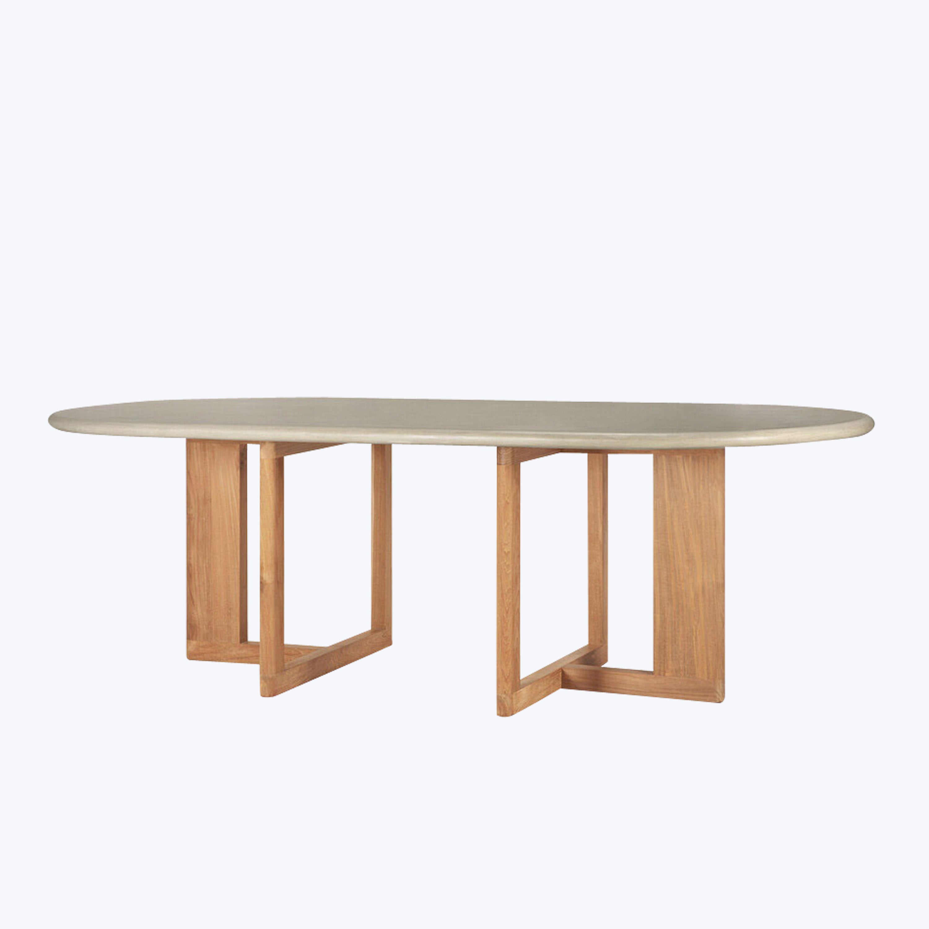 Trestle Outdoor Dining Table - Thumbnail 3