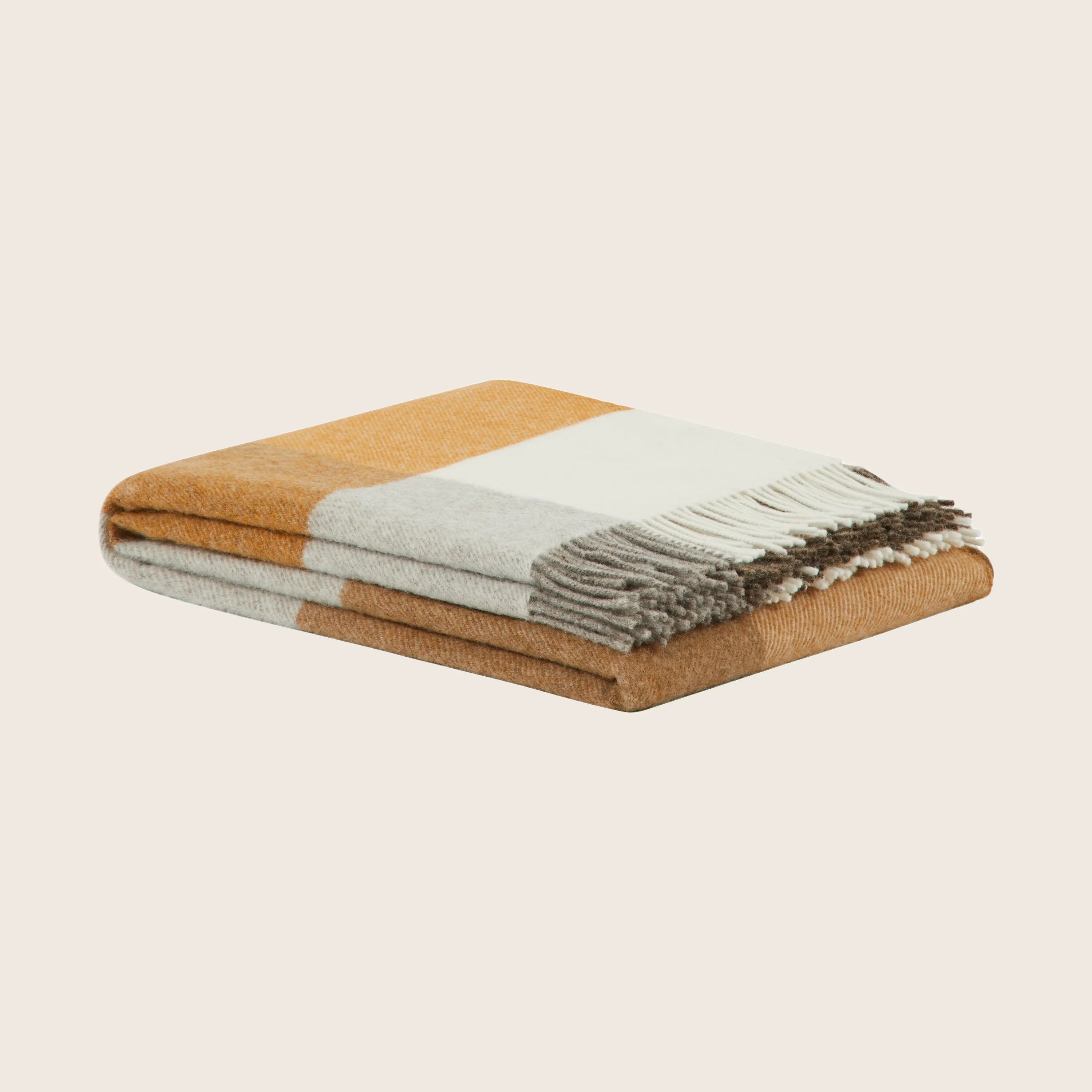 Uruguay Check Organic Wool Throw - Thumbnail 4