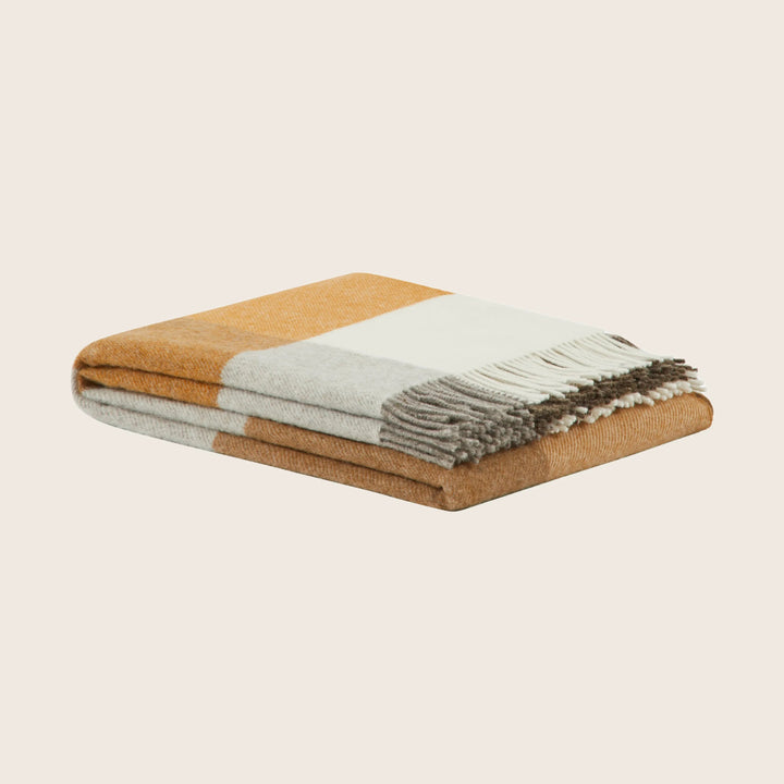 Uruguay Check Organic Wool Throw
