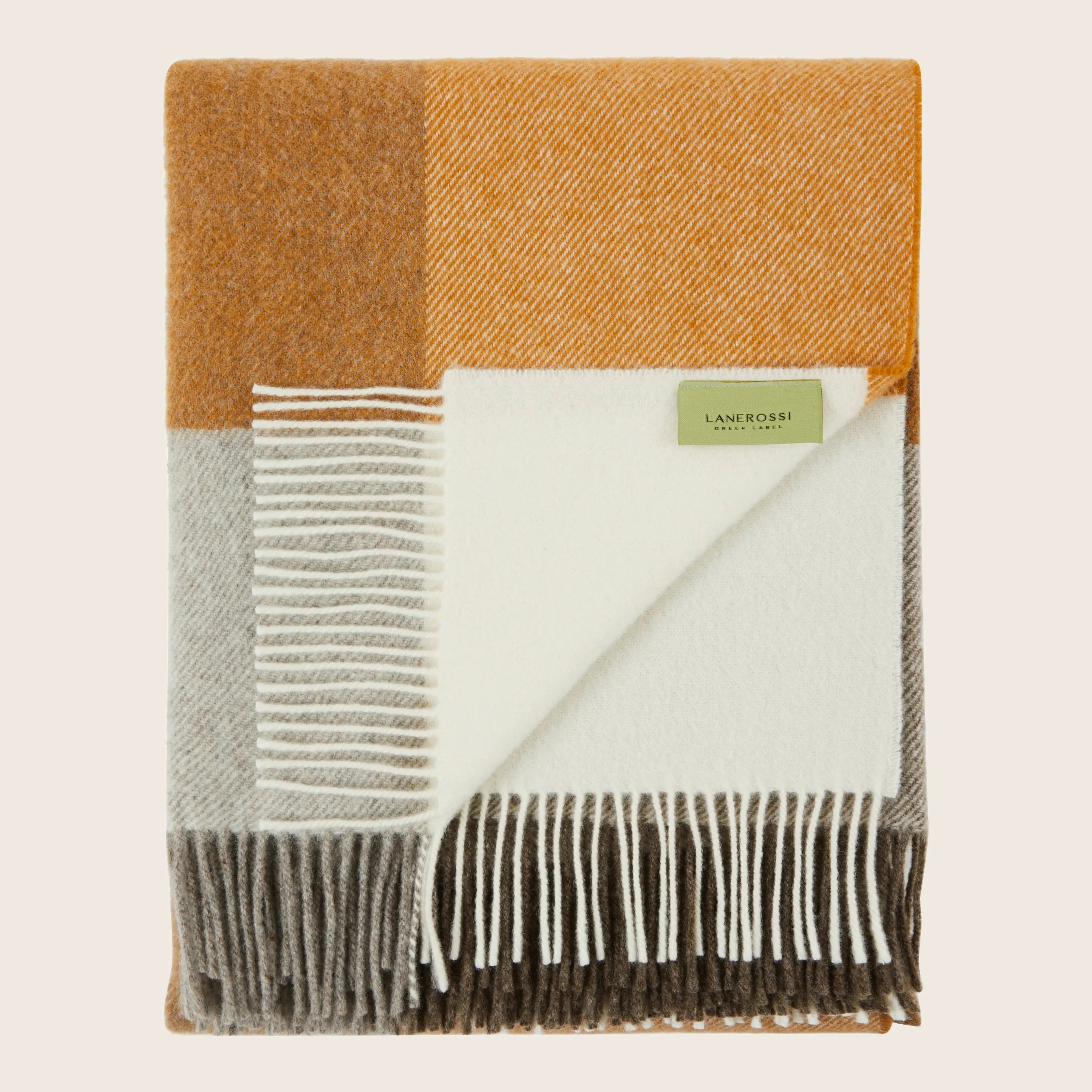 Uruguay Check Organic Wool Throw - Thumbnail 2