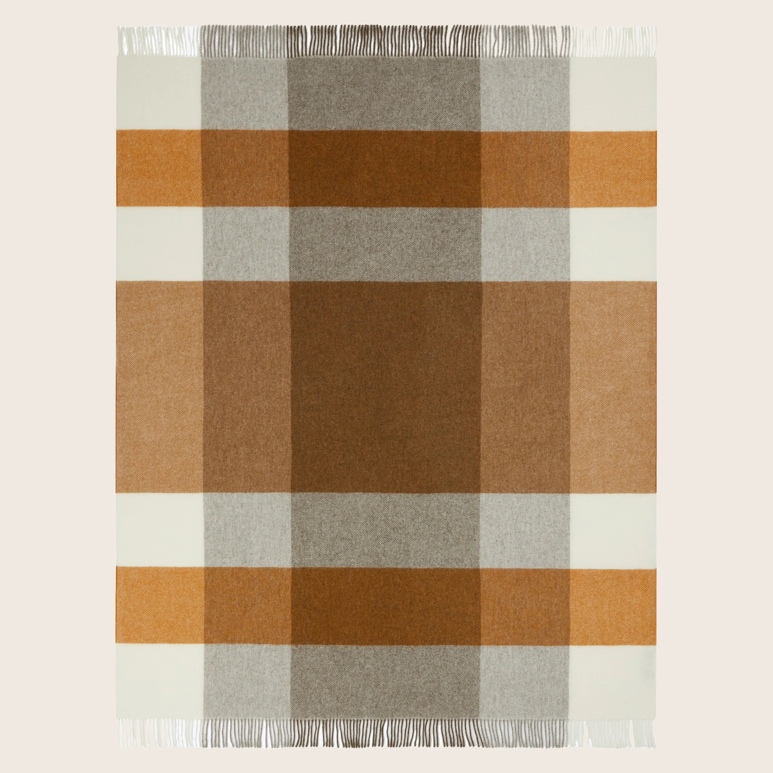 Uruguay Check Organic Wool Throw