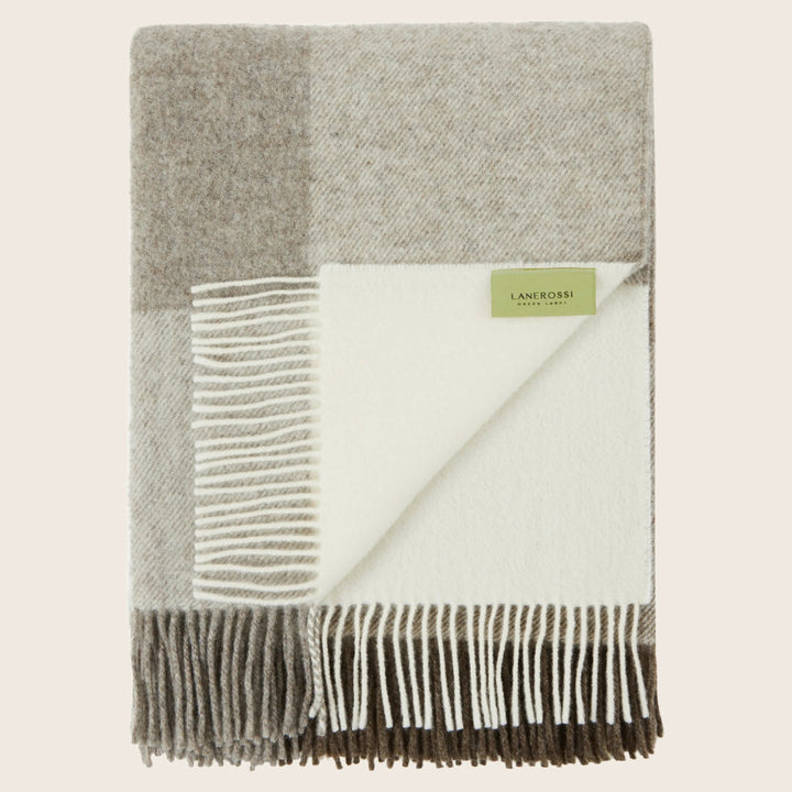 Uruguay Check Organic Wool Throw