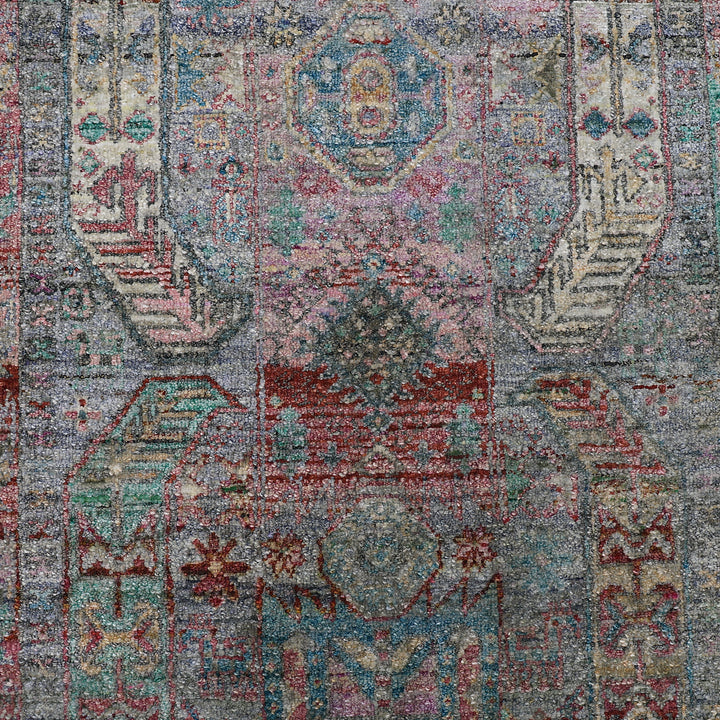 Multicolored Alchemy Transitional Silk Runner - 3'3" x 13'3"