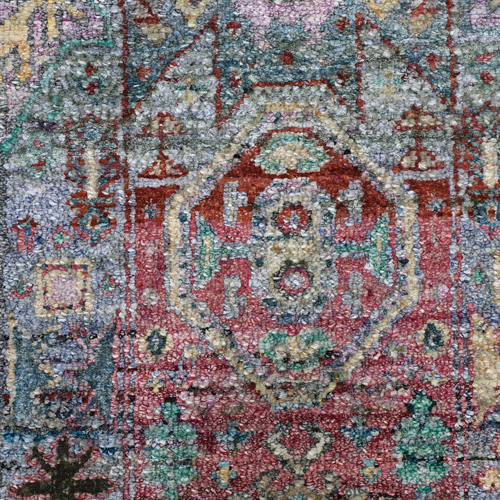 Multicolored Alchemy Transitional Silk Runner - 3'3" x 13'3"