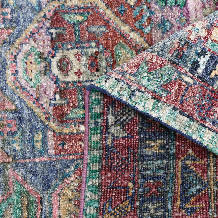 Multicolored Alchemy Transitional Silk Runner - 3'3" x 13'3"