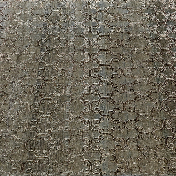 Grey Alchemy Transitional Silk Wool Blend Runner - 2'10" x 15'1"