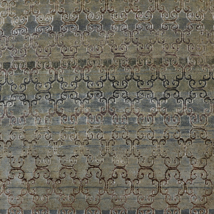 Grey Alchemy Transitional Silk Wool Blend Runner - 2'10" x 15'1"