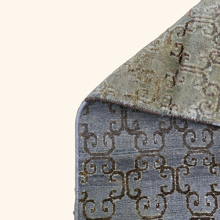 Grey Alchemy Transitional Silk Wool Blend Runner - 2'10" x 15'1"