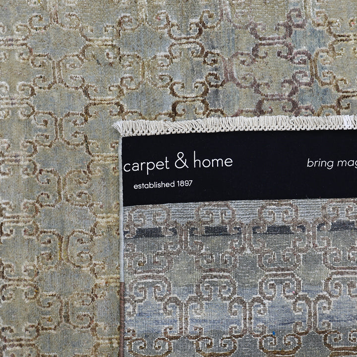Grey Alchemy Transitional Silk Wool Blend Runner - 2'10" x 15'1"