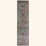 Multicolored Alchemy Transitional Silk Runner - 3'3" x 13'3"