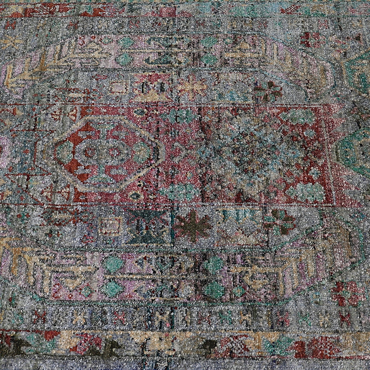 Multicolored Alchemy Transitional Silk Runner - 3'3" x 13'3"